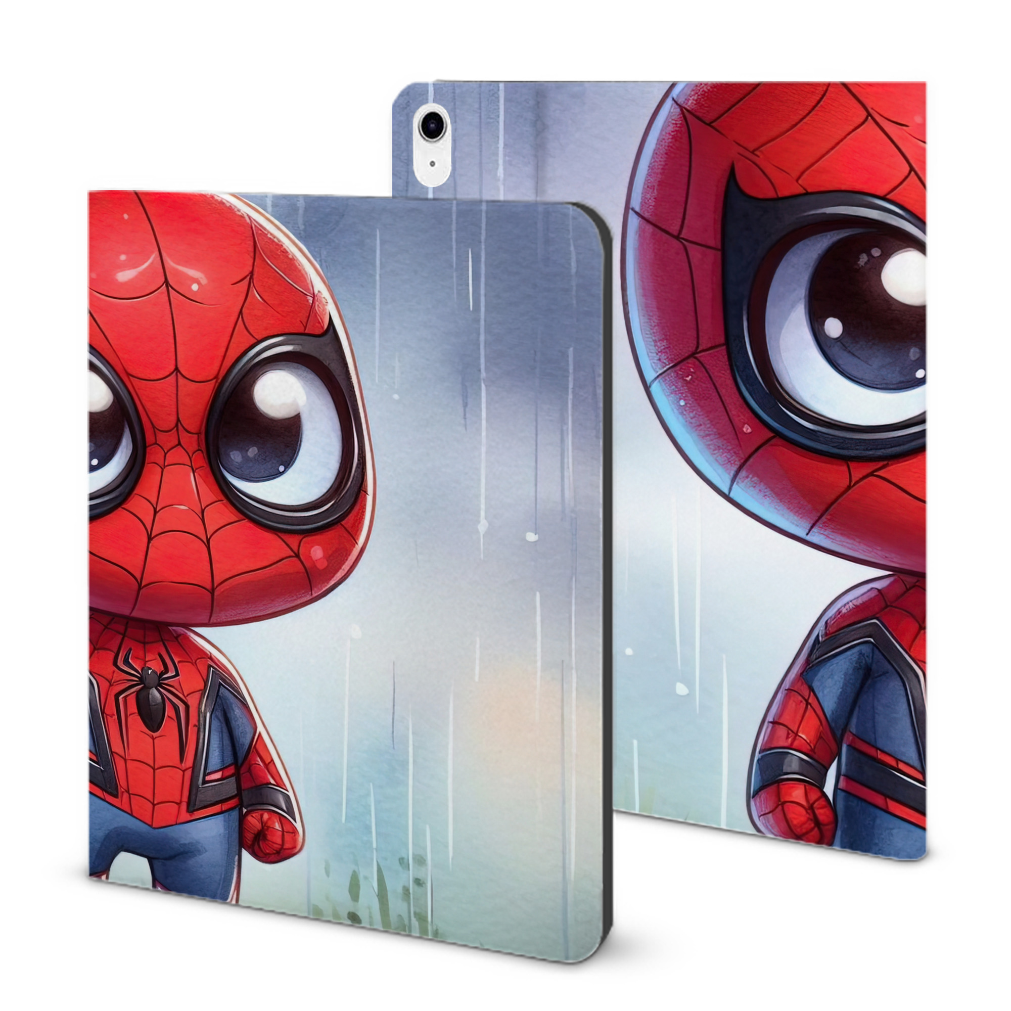 （画像用） Spider Man スパイダーマン IPad ケース ブック型 PUレザー TPU 耐衝撃 軽量 薄型 ペン収納なし 全面保護 IPad 各モデル対応